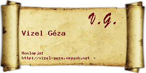 Vizel Géza névjegykártya